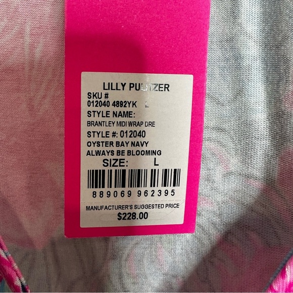 Lilly Pulitzer Brantley Knit Midi Wrap Dress Large New! - Picture 6 of 8